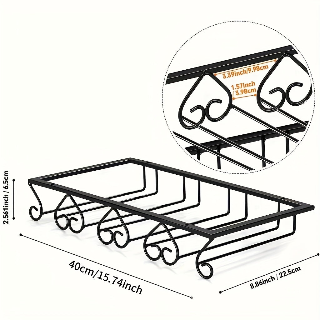 Platzsparendes 4-Etagen Metall-Weinglasregal - Langlebiger Untersetzer für Becher & Abtropfaufbewahrung, Perfekt für Küchen & Bars - Kelche24