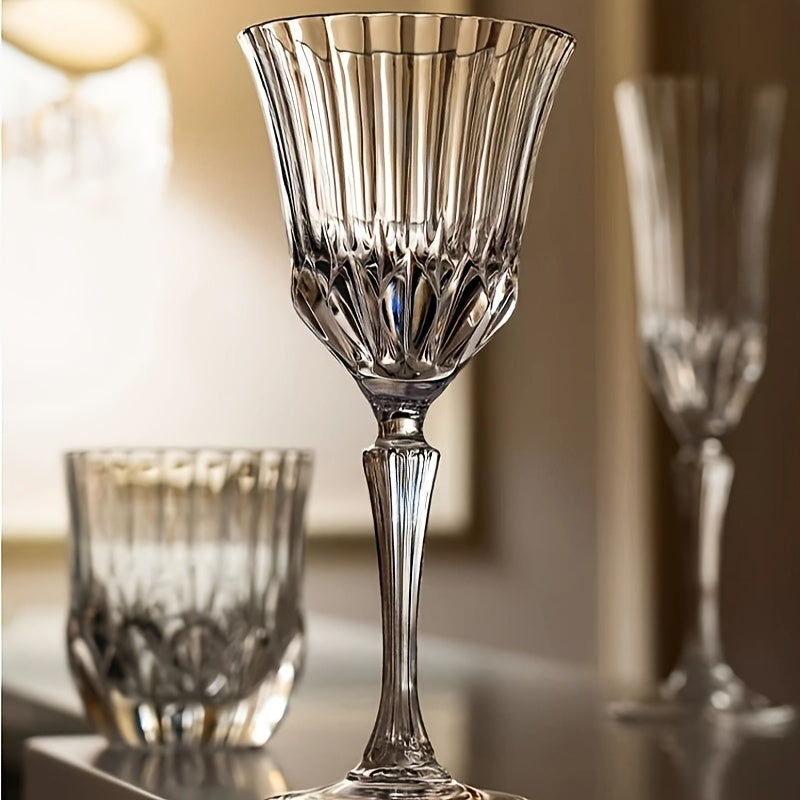 2 Stück Elegantes Kristallglas, Nur Handwaschen, Plaid-Muster, Bleifreies Glas, Eingeätztes Hochzeitsmotiv, Wiederverwendbar, Mit Maschinengeblasenen Rotweingläsern Für Hochzeiten, Geburtstage, Feiertage - Kelche24