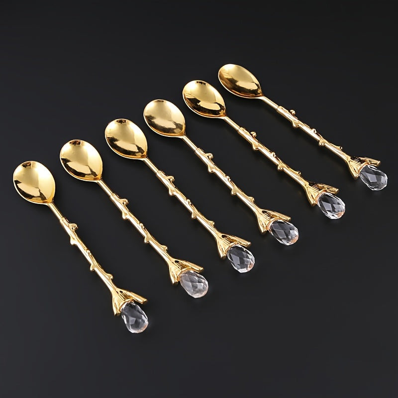 Elegantes 6-teiliges Set mit Aufbewahrungseimer und Löffel – Perfekt für Tee und Desserts