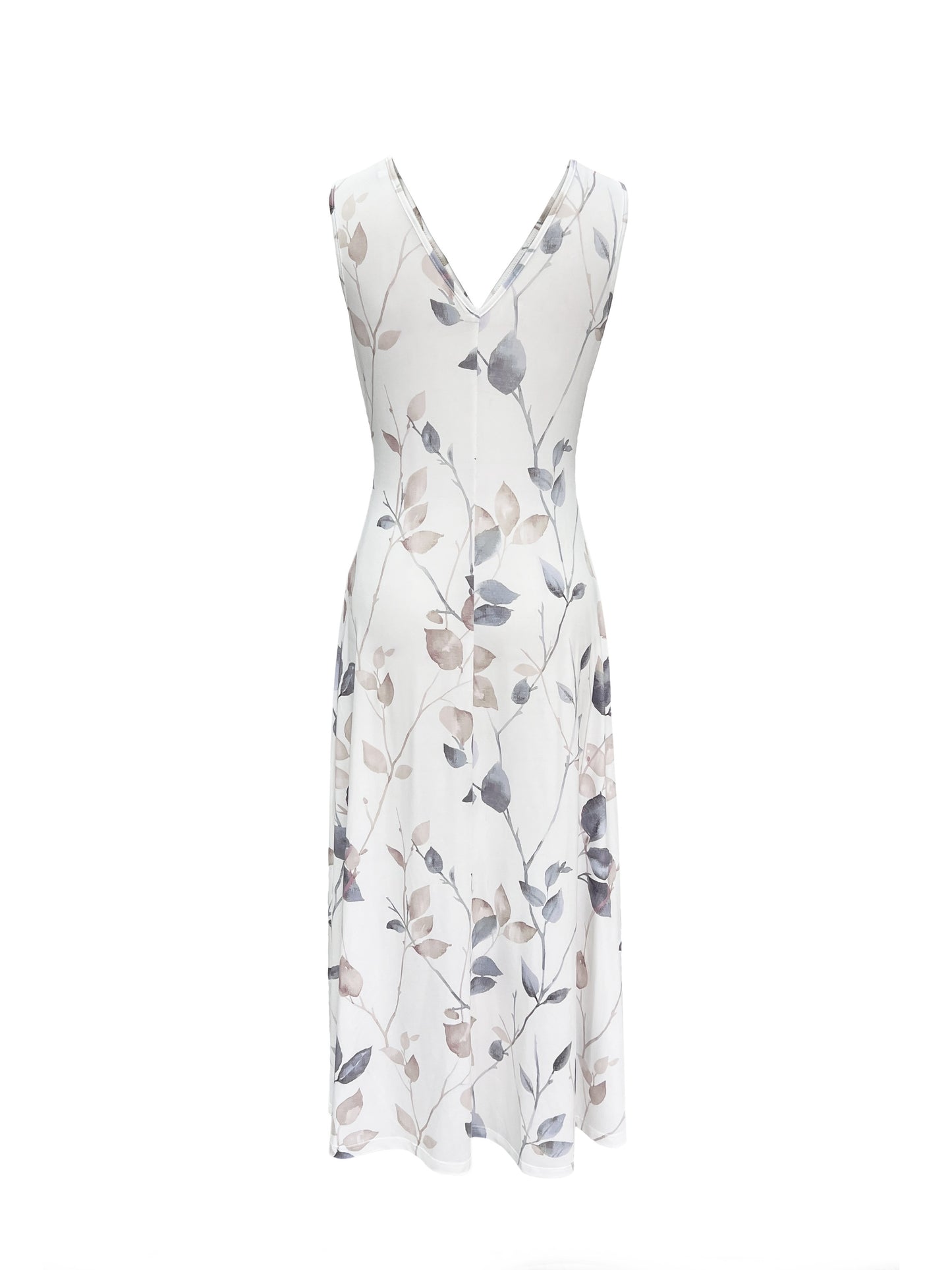 Maxikleid mit Blumendruck und V-Ausschnitt - Kelche24