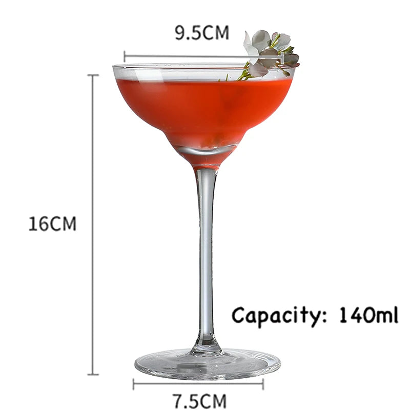 4PCS 130ml Margarita Glasses Cocktail Goblet Glasses Martini Glass Set Of 4 - Kelche24
