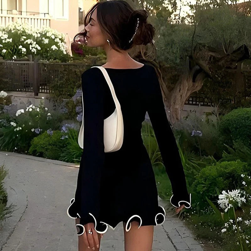 Sexy Wellen Kleid Damen - Kelche24