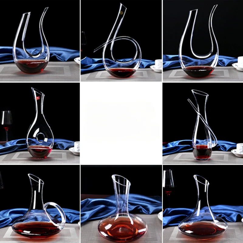 Creative Crystal Glass Quick Decanter, Modern Simple Household Red Wine Divider, Shakers, Personality U-shaped Swan Trumpet Flas - Kelche24