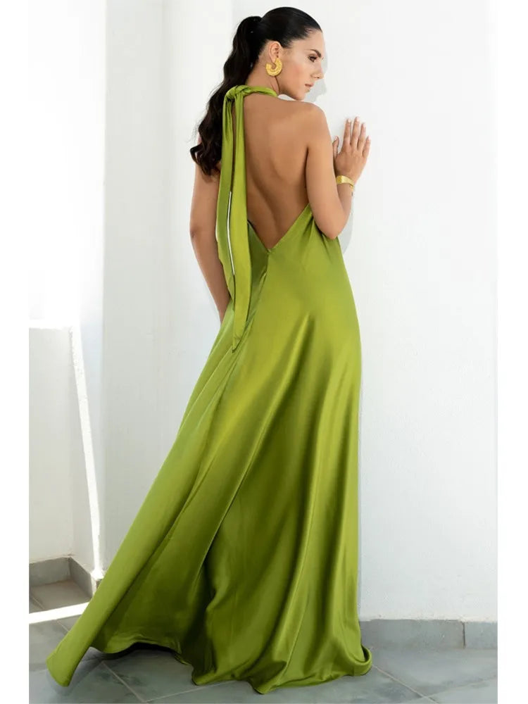 Damen Maxikleid A-linie - Kelche24