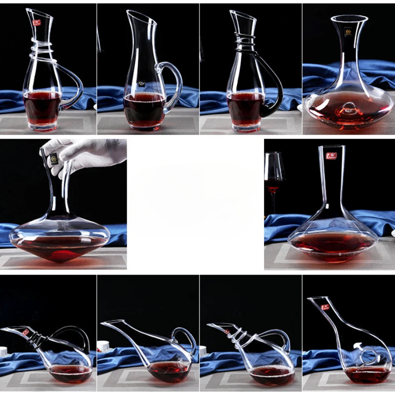 Creative Crystal Glass Quick Decanter, Modern Simple Household Red Wine Divider, Shakers, Personality U-shaped Swan Trumpet Flas - Kelche24