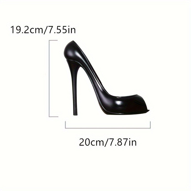 Elegantes Harz High Heel Schuhförmiges Weinregal - Stilvolles rotes und goldenes Display für Wohnkultur, perferkt für Geschenkidee
