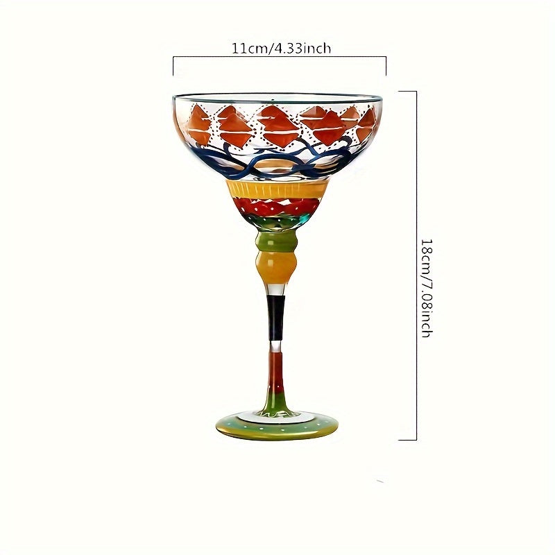 Handbemalte Margaritagläser: Kristall-Cocktailkelche für festliche Partys - Alicia Zuhause