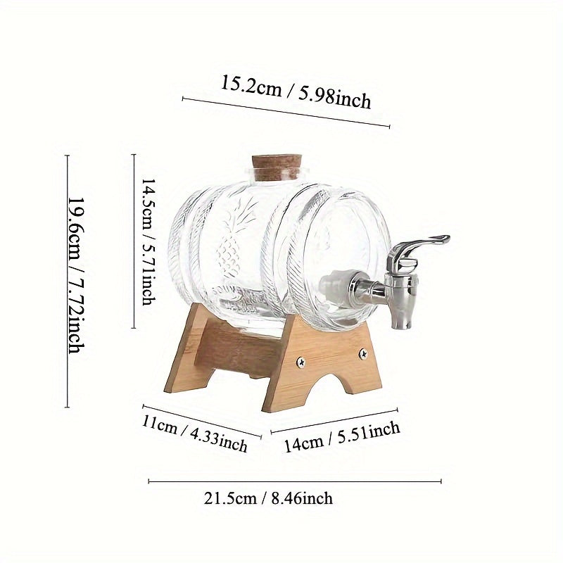 Verdickte Weinglasflasche mit Wasserhahn für den Hausgebrauch, Ginseng-Weinglas 2 Catties, Rotweinflasche, Ausländische Weine, Leere Flasche