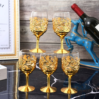 Elegante goldene Kelche – Vintage-Stil, wiederverwendbar, ideal für Partys & Hochzeiten