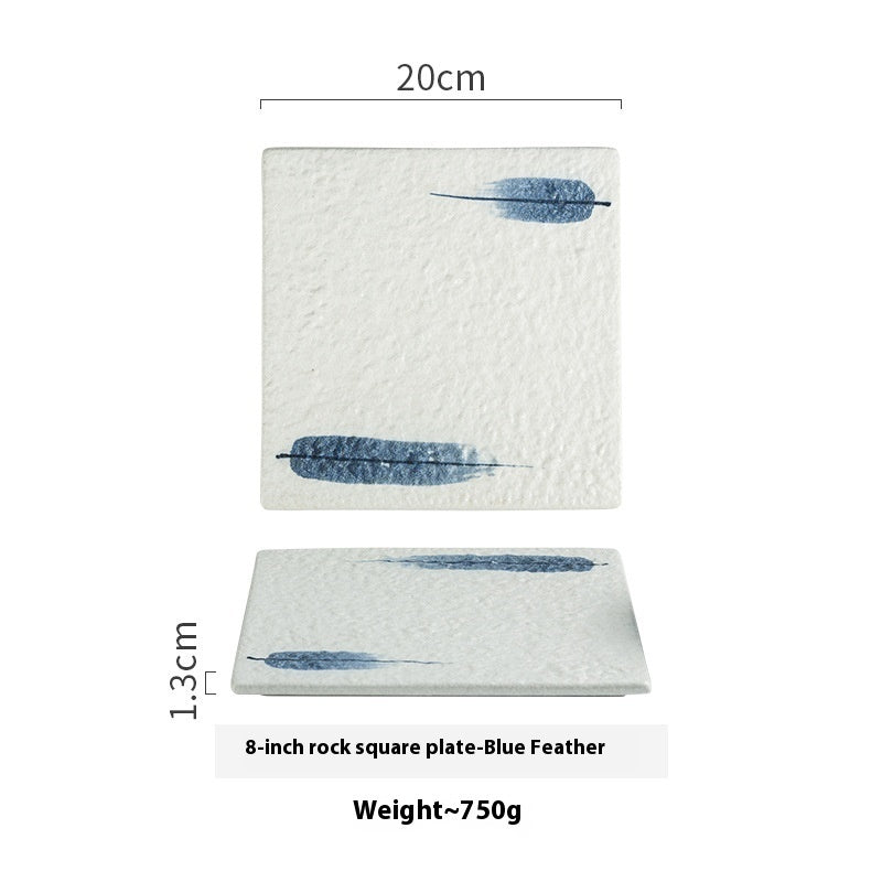 Keramikteller – Kreativer quadratischer Sushi-Teller - Kelche24