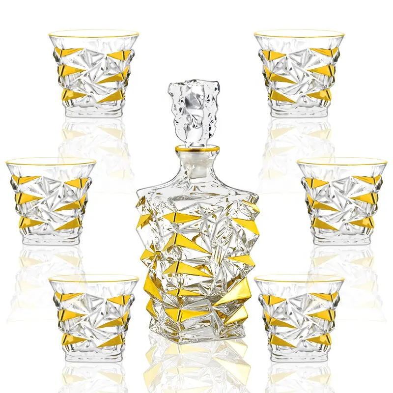 Glasflasche & Weinglas – Haushalts-Whiskey- und Shotglas-Set - Kelche24