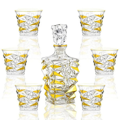 Glasflasche & Weinglas – Haushalts-Whiskey- und Shotglas-Set - Kelche24