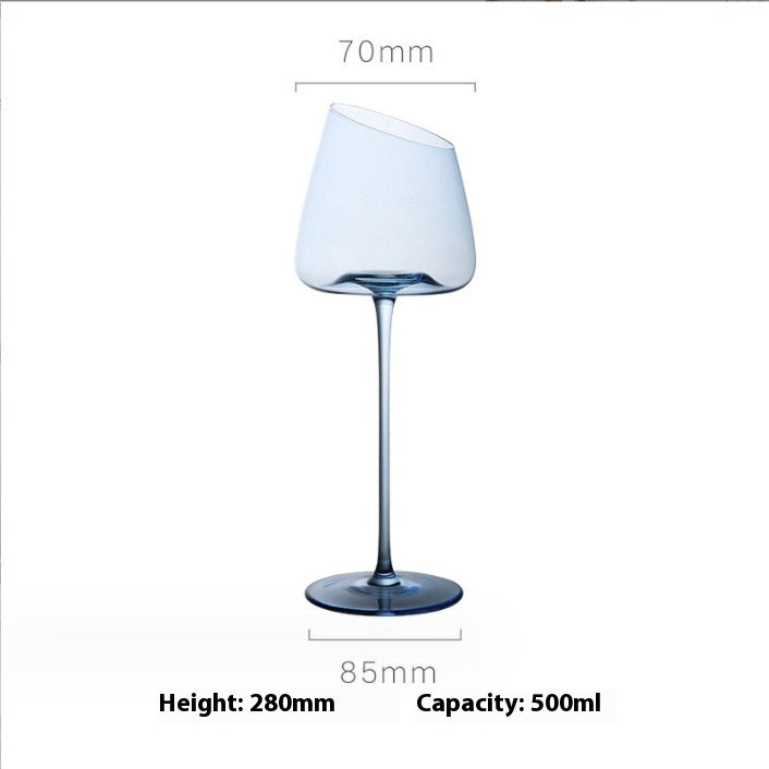 Kleiner blauer Kristallkelch – Rotwein-Glas für Traubenwein - Kelche24