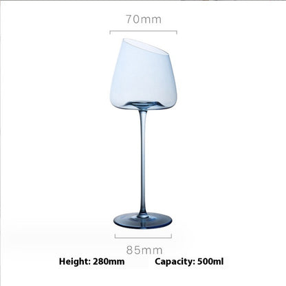 Kleiner blauer Kristallkelch – Rotwein-Glas für Traubenwein - Kelche24