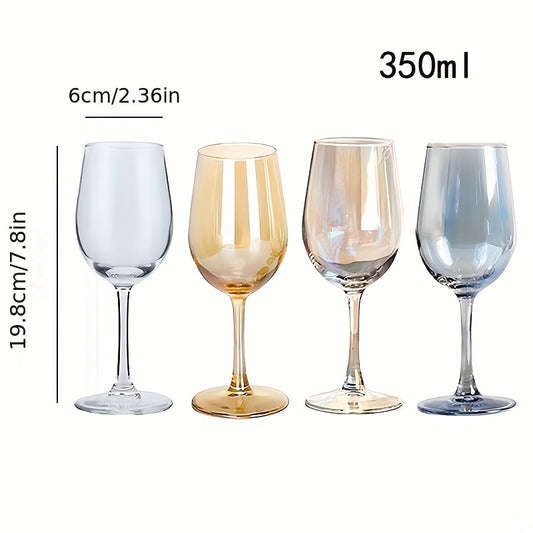 Set mit 2 Super Fairy Hochgläsern (12 Unzen) in den Farben Bernstein, Hellblau und Klar. Bleifrei, ideal für Rotwein, Cocktails und besondere Anlässe wie Jubiläen und Hochzeiten. Robuste und stilvolle Geschenke für Partys und Feiern.