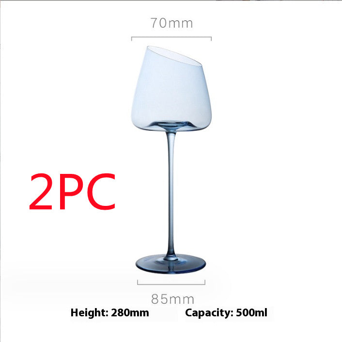 Kleiner blauer Kristallkelch – Rotwein-Glas für Traubenwein - Kelche24