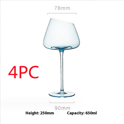 Kleiner blauer Kristallkelch – Rotwein-Glas für Traubenwein - Kelche24