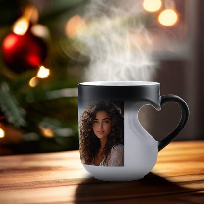 Personalisierte Keramik-Zaubertasse, Thermo-Enthüllung mit Foto, isolierte Kaffeetasse, ideal für Familie, Team-Erinnerungsstücke, Unternehmenswerbung, Weihnachtsgeschenke, nur Handwäsche, wiederverwendbar