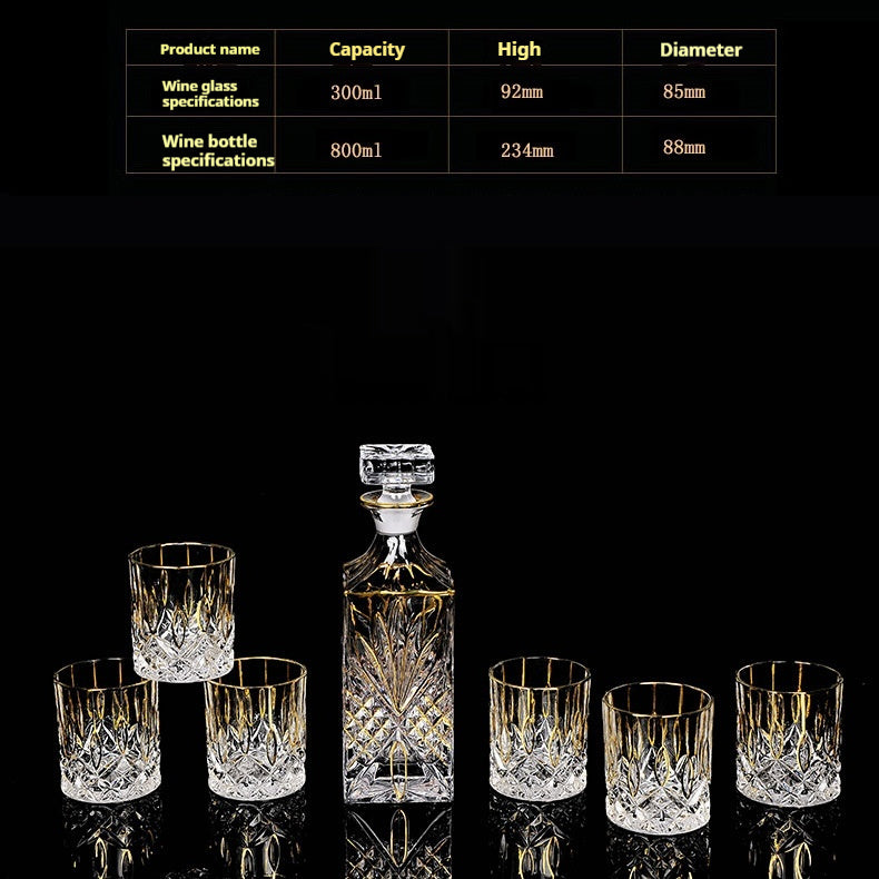 Glasflasche & Weinglas – Haushalts-Whiskey- und Shotglas-Set - Kelche24