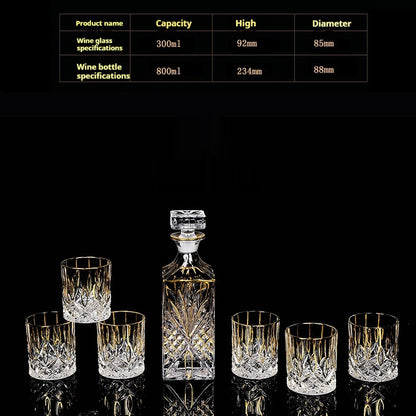Glasflasche & Weinglas – Haushalts-Whiskey- und Shotglas-Set - Kelche24