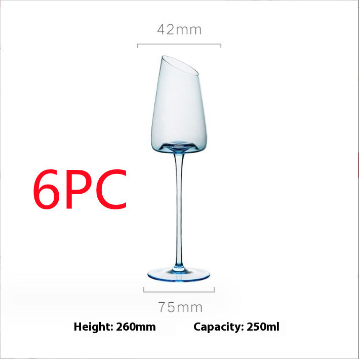 Kleiner blauer Kristallkelch – Rotwein-Glas für Traubenwein - Kelche24