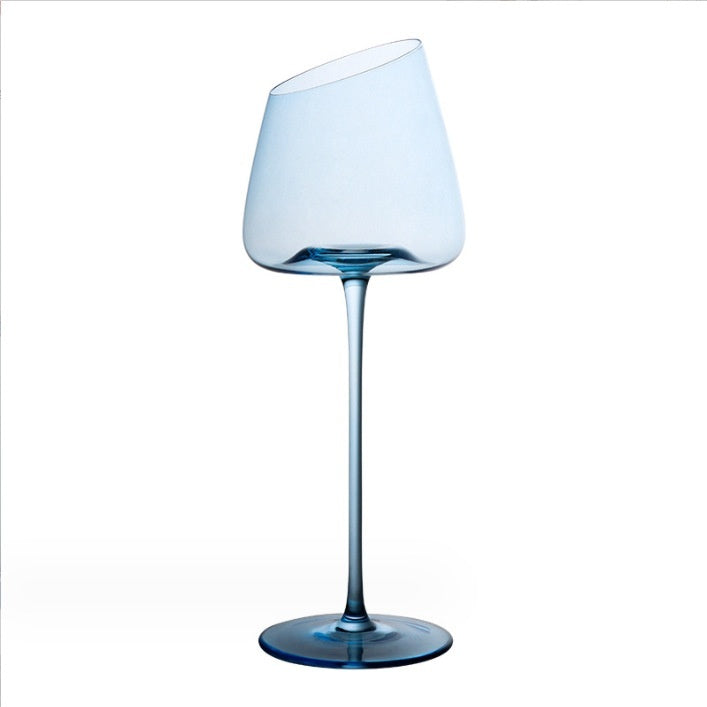 Kleiner blauer Kristallkelch – Rotwein-Glas für Traubenwein - Kelche24