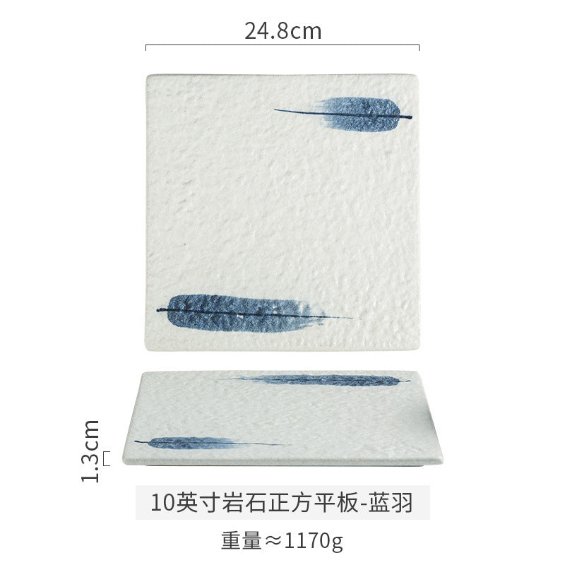 Keramikteller – Kreativer quadratischer Sushi-Teller - Kelche24