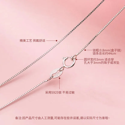 50cm 55cm 60cm Weibliche Halskette Für Frauen Am Hals Silber 925 Kette Halsketten Frauen Anhänger Mädchen Mode Schmuck minimalistischen Lange - Kelche24
