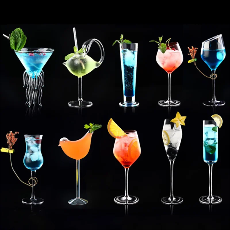 Various Styles Cocktail Martini Glass Wine Glasses Beer Juice Drink Cup Restaurant Wedding Bar Goblet Bartender Drinkware - Kelche24