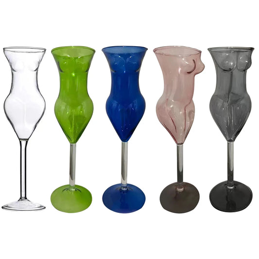 200ml Women Body Shape Red Wine Glass Goblet Party Wine Mug Cocktail Glasses Bar Club Beauty Goblet Glass Naked Girl Cup - Kelche24