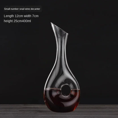 Free Glass Wine Decanter Design Snail Style  Red  Carafe  Lead   Superior  Aerator WY615 - Kelche24