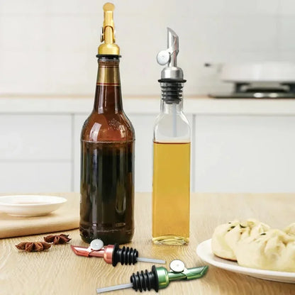 Bottle Pourer Auto Flip Liquor Bottle Pourer for Alcohol Stainless Steel Pour Spout with Plug for Cocktail Olive Oil Vinegar - Kelche24