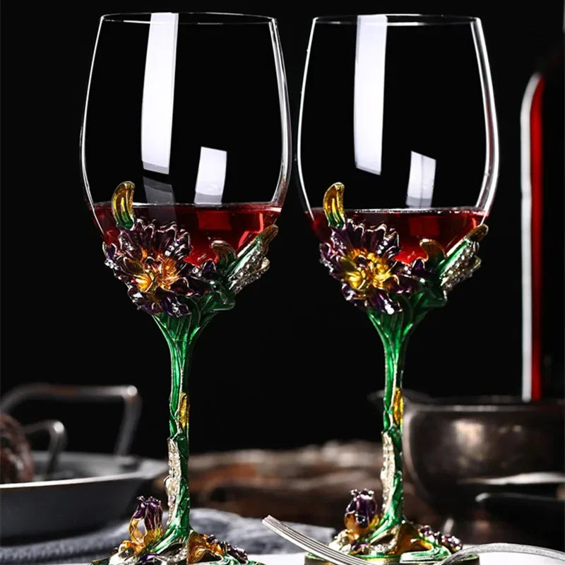 Glass Red Wine Goblet European Style Wine Rack Home Decoration Wine Glasses Suit Wedding Gift - Kelche24