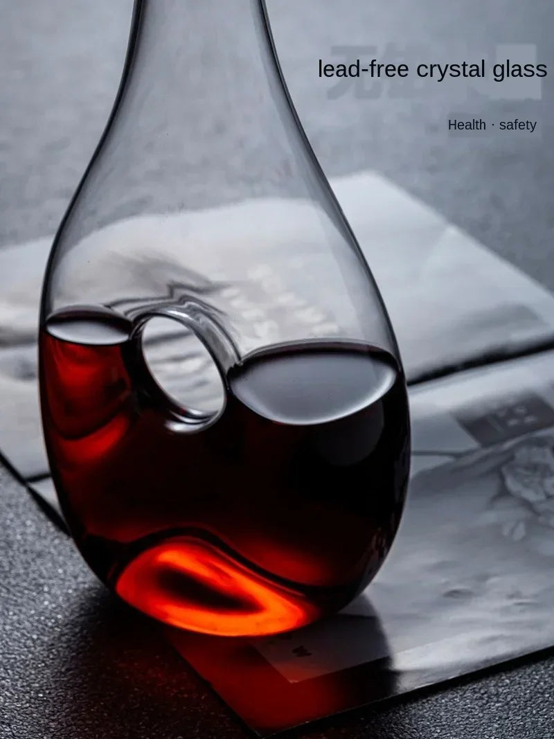 Free Glass Wine Decanter Design Snail Style  Red  Carafe  Lead   Superior  Aerator WY615 - Kelche24