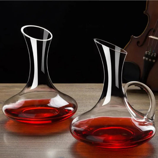 1500ML Big Decanter Handmade Crystal Red Wine Decanter Brandy Champagne Glasses Decanter Jug Pourer Aerator For Family Bar - Kelche24