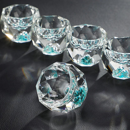 Diamond Cutting Crystal Liquor Glasses Set With Wine Dispenser Vodka Shot Glass Wine Glasses Whiskey Spirits Sake Brandy Teacup - Kelche24