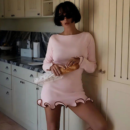 Sexy Wellen Kleid Damen - Kelche24