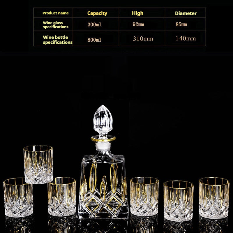 Glasflasche & Weinglas – Haushalts-Whiskey- und Shotglas-Set - Kelche24