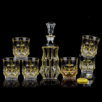 Glasflasche & Weinglas – Haushalts-Whiskey- und Shotglas-Set - Kelche24