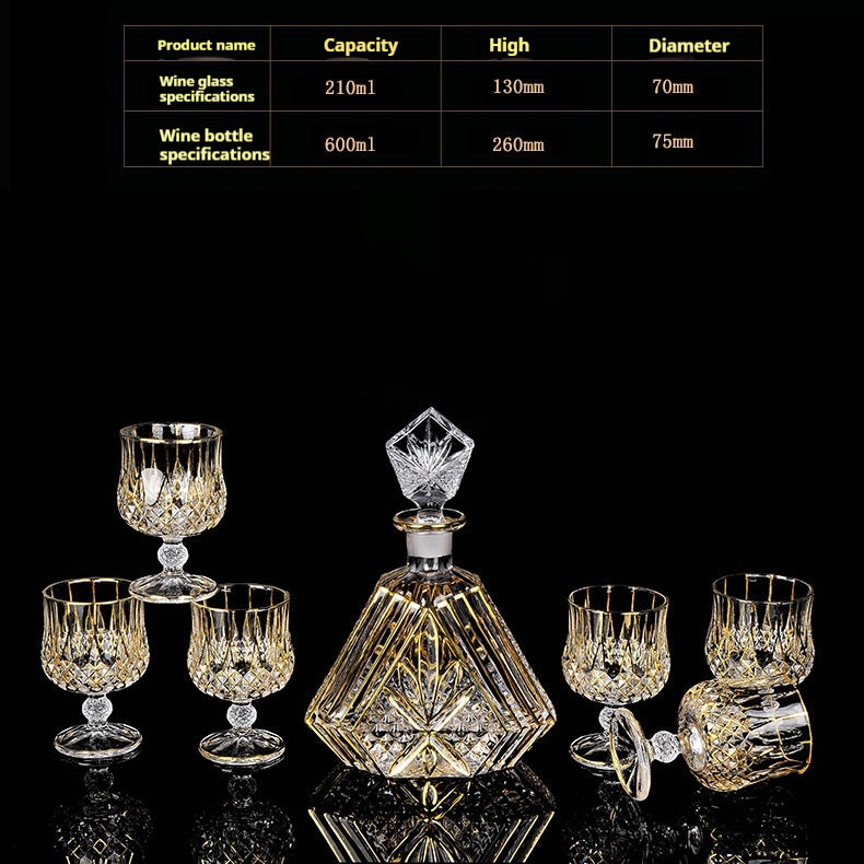 Glasflasche & Weinglas – Haushalts-Whiskey- und Shotglas-Set - Kelche24