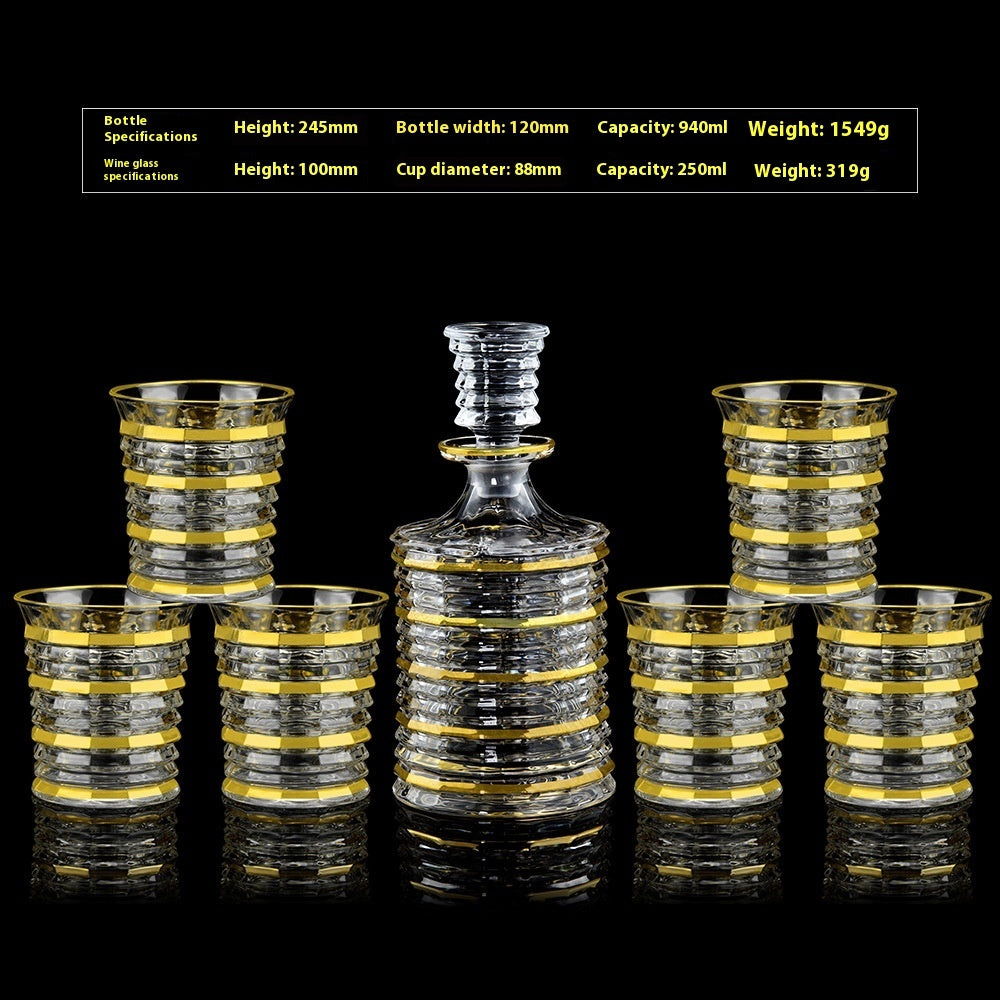 Glasflasche & Weinglas – Haushalts-Whiskey- und Shotglas-Set - Kelche24