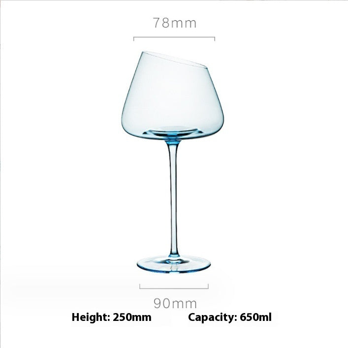 Kleiner blauer Kristallkelch – Rotwein-Glas für Traubenwein - Kelche24