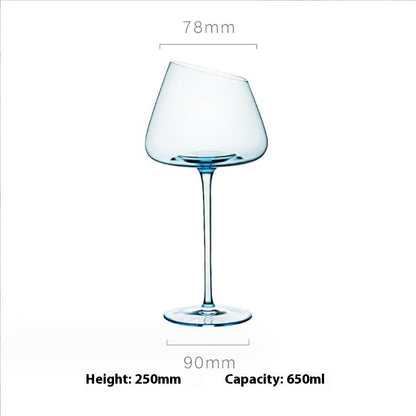 Kleiner blauer Kristallkelch – Rotwein-Glas für Traubenwein - Kelche24