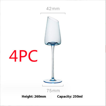 Kleiner blauer Kristallkelch – Rotwein-Glas für Traubenwein - Kelche24