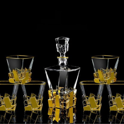 Glasflasche & Weinglas – Haushalts-Whiskey- und Shotglas-Set - Kelche24