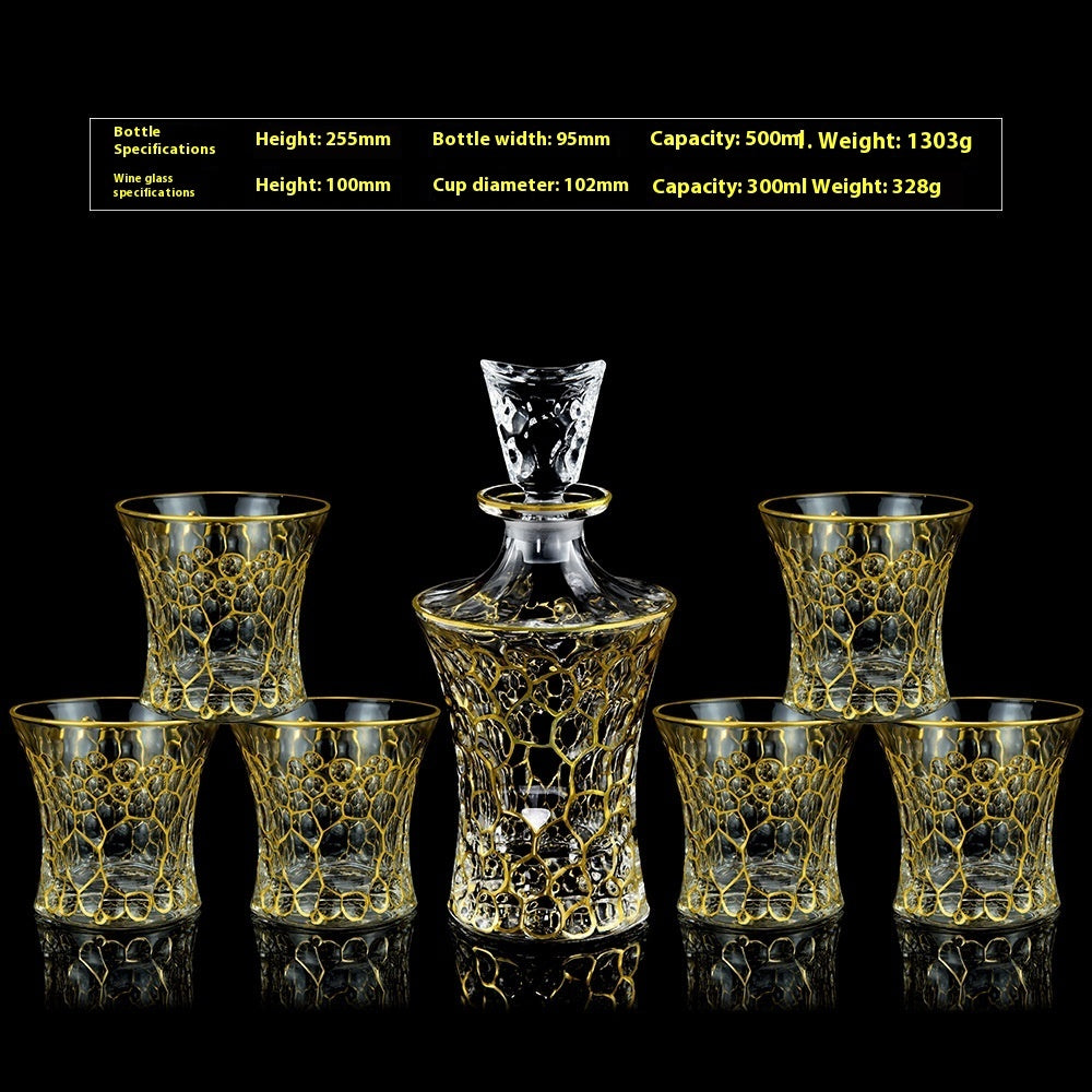 Glasflasche & Weinglas – Haushalts-Whiskey- und Shotglas-Set - Kelche24