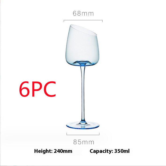 Kleiner blauer Kristallkelch – Rotwein-Glas für Traubenwein - Kelche24