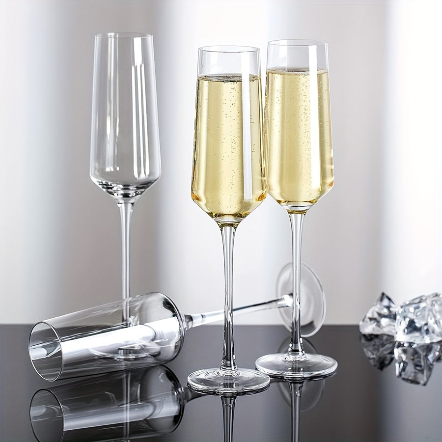 Handgeblasenes 6oz Champagnergläser Set – ideal für Feiern und Weinliebhaber