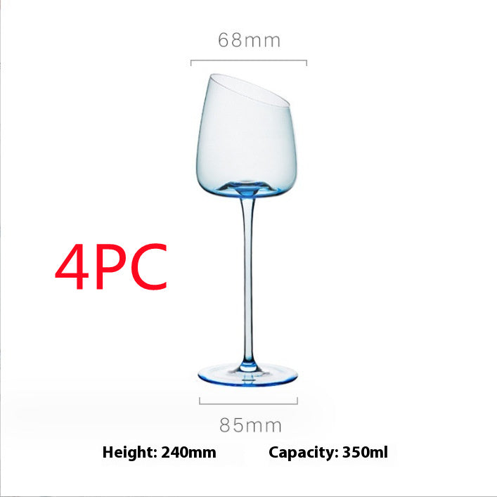 Kleiner blauer Kristallkelch – Rotwein-Glas für Traubenwein - Kelche24