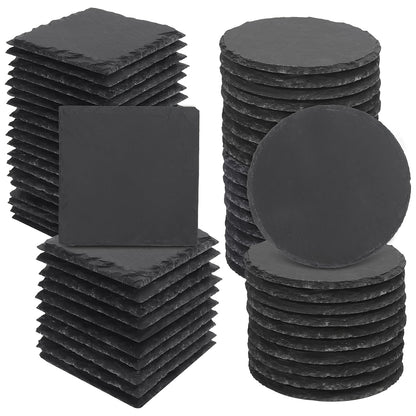 TOCOME 8-Pack/12-Pack Schieferkissen, 10.16X10.16 cm, Handgemachte Steinbecher, Rutschfeste Unterseite, Rustikaler Kaffeebar & Heimküchen-Dekor, Runde & Quadratische Optionen - Kelche24